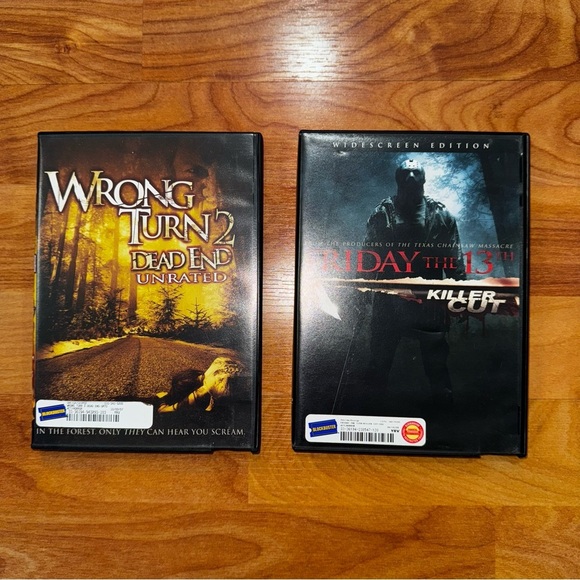 Lot Of 2 Horror Blockbuster Movies Friday The 13th Killer Cut + Wrong Turn 2 DVD - Picture 1 of 9